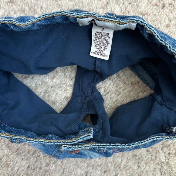 GIRLS So Jean skort size 7 adjustable waist - Picture 4 of 11